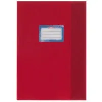 Herlitz Schulheft Herlitz Heftumschlag / Hefthülle DIN A4 / Baststruktur / Farbe: rot