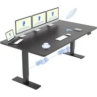 FLEXISPOT Schreibtisch Sitz-Steh-Tisch mit Memory-Funktionen (110X54/140X70/ 160X70/ 180X80/ 200X80 CM), Dual-Motor, 4 Speicherplätze, Anti-Kollisionssystem