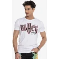 Cipo & Baxx T-Shirt T-Shirt mit großem Frontprint ein Highlight