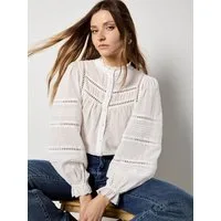Apricot Rüschenbluse Spitzenbluse mit Rüschen Spitze
