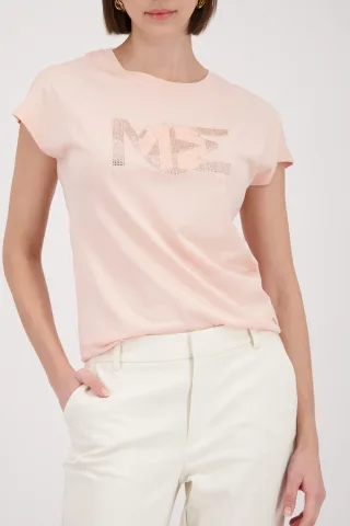 monari - T-Shirt mit Strasssteinen summer peach - Gr. - 40