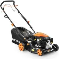 FUXTEC Benzinrasenmäher FX-RM4346, 42 cm Schnittbreite, 42 cm Schnittbreite, 40 L Fangkorb, 3in1 Funktion, 3 PS