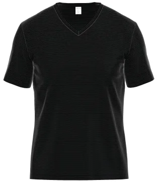 AMMANN - Cotton & More V-Shirt 1/2 Arm schwarz - Gr. - 5