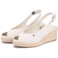 Tommy Hilfiger MID WEDGE ESPAD SLINGBACK Keilsandalette Sommerschuh, Riemchensandale mit Flaggen-Stickerei