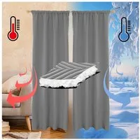 Sunicol Gardine 100% Blickdich Thermo Verdunkelungsvorhang mit Kräuselband (2 St), Winter Wärmeisolierend Türvorhang für Schlafzimmer Wohnzimmer