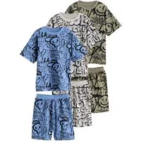 Next Pyjama Kurze Schlafanzüge, 3er-Pack (6 tlg)