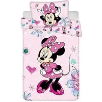 Jerry Fabrics Kinderbettwäsche Disney Minnie Mouse 100x135 + 40x60 cm 100 % Baumwolle Reißverschluss, Baumwolle