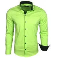 Baxboy Langarmhemd Baxboy Herren Kontrast Hemden Business Freizeit modernes Hemd B-500