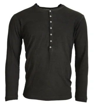 Langarm-Henley-Shirt Tsh3535