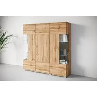 OTTO home Highboard Kenia (1 St), Modernes Highboard, mit Glastüren, Breite 135 cm