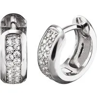 Engelsrufer Paar Creolen Bright like a diamond CREOLE ANNA CRYSTAL, mit Zirkonia (synth)