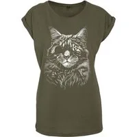 Youth Designz Print-Shirt "Katze Augenklappe" Damen T-Shirt Statement Geschenk Frauen Motiv mit stylischen Frontprint für Frauen