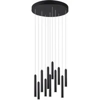 TRIO Leuchten LED Pendelleuchte, Dimmfunktion, LED fest integriert, Warmweiß, Ausgefallene Cluster-Leuchte hängend für Esstisch, mehrflammig Ø 40cm