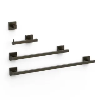 Tres Set bestehend aus 2 Handtuchhaltern + 1 Papierhalter ohne Deckel + 1 Haken , 09598101KMB 09598101KMB