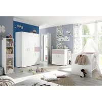 Storado Babyzimmer-Komplettset Babyzimmer Set komplett „Sienna“ weiß matt / flieder 7 tlg. Babymöbel