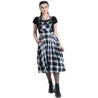 Hell Bunny A-Linien-Kleid Darlene Pinafore Dress Kariertes Schürzenkleid Latzrock
