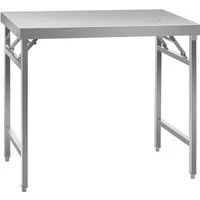 Royal Catering Arbeitstisch 60 x 100cm Edelstahltisch Klapptisch höhenverstellbar 200 kg Edelstahl, verschiedene Größen