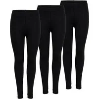 ONLY Leggings ONLY 3er Pack Leggings Damen schwarz Freizeit Sport Fitness 15248499