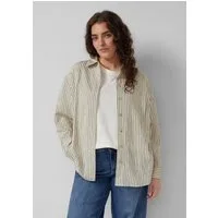 s.Oliver Langarmbluse Bluse Strukturierte Viskosemix-Bluse mit Turn-up