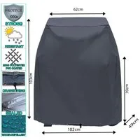 Quick Star Grillabdeckhaube Schutzhülle 102x49x103cm für Grillgeräte