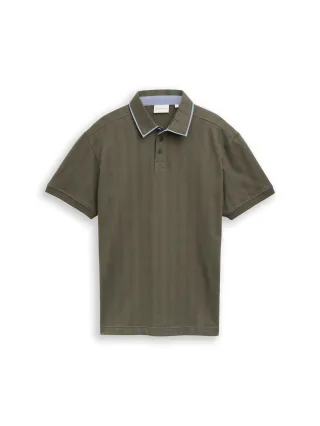 Tom Tailor - Poloshirt aus Baumwolle deep leaf green - Gr. - M