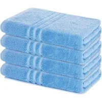 Lavea Duschtücher 4er Set Duschtuch 70 x 140 cm, Elena Frottee Handtücher, (Set, 4-St), Dusch-Handtuch, 500 g/m² Frottier, weich & saugstark, pflegeleicht