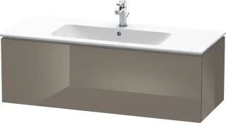 Duravit L-Cube Waschtischunterbau wandhängend Flanell Grau Hochglanz 1220x481x400 mm - LC614308989 LC614308989