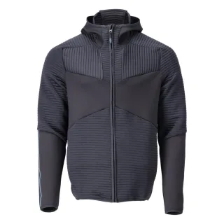 MASCOT Herren Fleece Kapuzensweatshirt mit Reißverschluss CUSTOMIZED Schwarzblau S - 22603-681-010-S