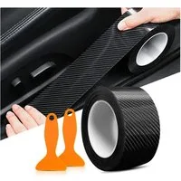 LuxusKollektion Lackschutzfolie Carbon Folie Kohlefaser Aufkleber 5cm*10m Schwarz Selbstklebend Auto