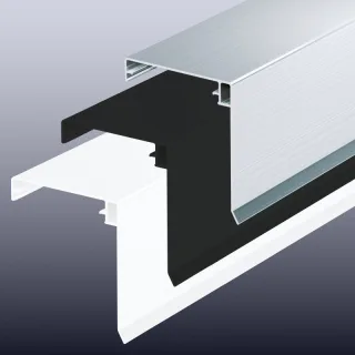Aluminium Klemmdeckel mit Wetterschenkel | für 60 mm Randprofile