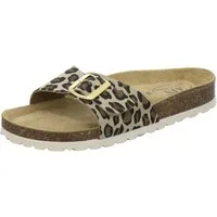 AFS-Schuhe 211298 Riemen Pantolette für Damen mit Fußbett, bequeme Sandalen aus Leder