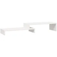 vidaXL Monitorständer Monitorständer Weiß (52-101)x22x14 cm Massivholz Kiefer