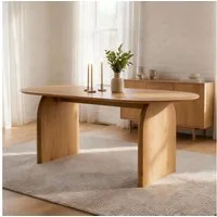 IDIMEX Esstisch MALA, Esszimmertisch 180 x 90 cm oval mit robuster Tischplatte Eiche Finish