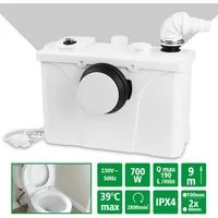 Clanmacy Hebeanlage 700W Hebeanlage Fäkalienpumpe Schmutzwasserpumpe Kleinhebeanlage 190L