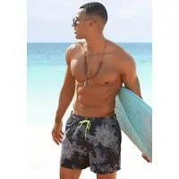 Venice Beach Badeshorts Mat mit trendigem Batikdruck