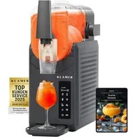 KLAMER Slush-Eismaschine 5 voreingestellte Programme: Slushie, Cocktail, Milchshake, Frappé, W…, 2,6 l, 220 W, Reinigungsautomatik, Touchpad-Steuerung, Programmierbar