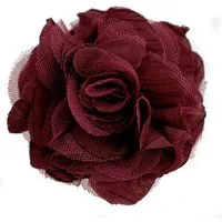 maDDma Haarspange Textilblüte Rose Ø9cm Ansteck Blüte Spange Haarspange Sicherheitsnadel, bordeaux