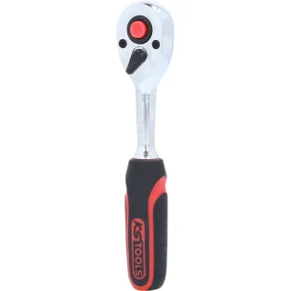 KS Tools 1/4" CHROMEplus Umschaltknarre, 72 Zahn, Kunststoffgriff - 915.1490