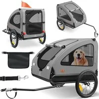 KESSER Fahrradhundeanhänger, Hundeanhänger Boxer 2-in-1 Hundebuggy Fahrradanhänger groß