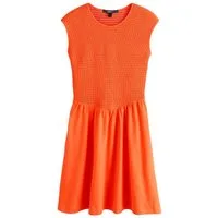Next Jerseykleid Jersey-Midikleid mit gesmoktem Rumpf, Kurzgröße (1-tlg)