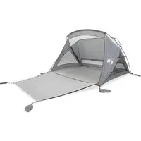 vidaXL Strandmuschel Strandzelt 2 Personen Grau Wasserdicht, (1 tlg)