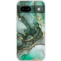 MuchoWow Handyhülle für Google Pixel 8a Gold - Marmor - Grün - Luxus - Marmoroptik - Grau, Phone Case, Silikon, Schutzhülle Dünn