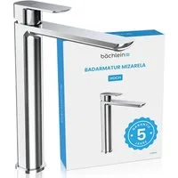 Bächlein Badarmatur Mizarela hoch - klassisches Design - ideal für Aufsatzwaschbecken hochwertiger Wasserhahn im hohen klassischen Design
