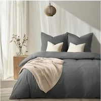 Topfinel Bettwäsche 135x200cm, Seersucker Bettwäsche-Sets, bügelfrei, allergiker, kühlende, 100% Mikrofaser, 3 teilig, Pflegeleicht, kuschelig, weich, Winter Sommer Herbst bedding set