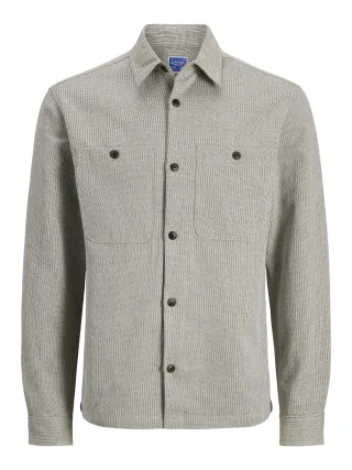 JACK&JONES - JPRBLURAYLE LINEN BL. SOLID LS SHIRT SN Lemon Pepper - Gr. - L