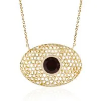 Cavill Goldkette Cavill 9K Goldkette mit 1,44 ct Rhodolith, filigraner Anhänger (1-tlg)