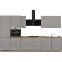 nobilia® Küchenzeile "Laser II", NEU: individuell anpassbar mit gratis Profi-Beratung, vormontiert, 360 cm breit, optional mit verschiedenen E‑Geräte-Sets