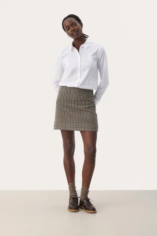 Rock Feminine Form Brown Check brown