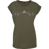 Youth Designz Print-Shirt Heartbeat Mountain Damen T-Shirt als Statement Geschenk Frauen Motiv mit stylichen Berg Aufdruck für Frauen