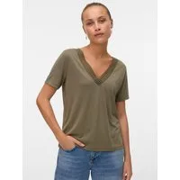 Vero Moda Kurzarmshirt VMSAVANNAH LACE 2-WAY SS TOP JRS